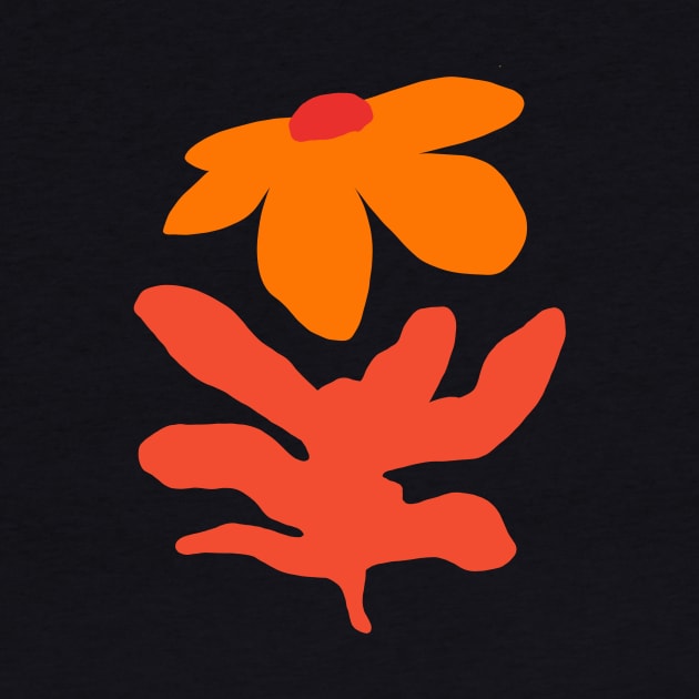 Retro Orange Flower by WorkTheAngle